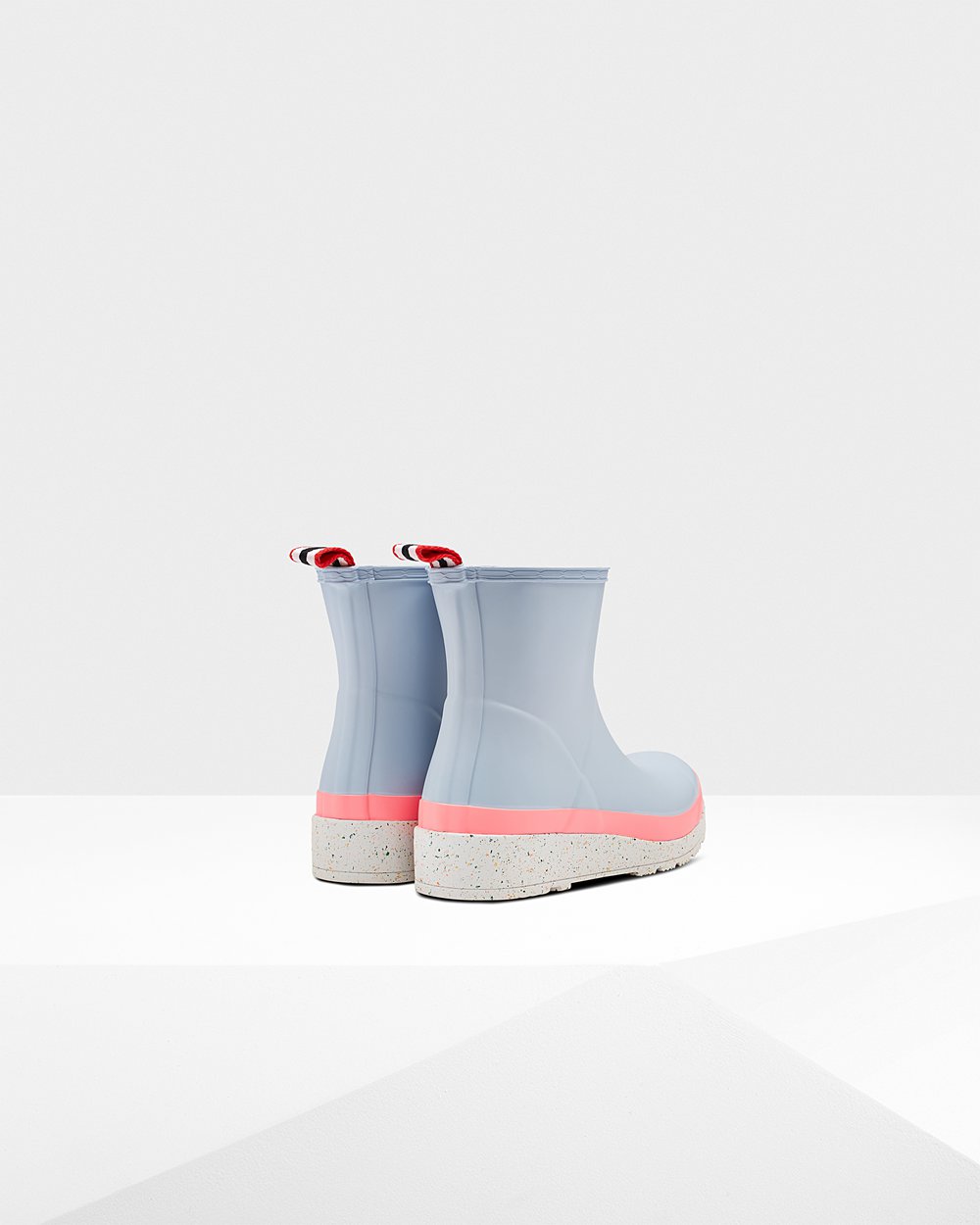 Hunter Original Short Speckle Rain Play Boots - Buy Online Womens Grey/Pink - MRIALJ680